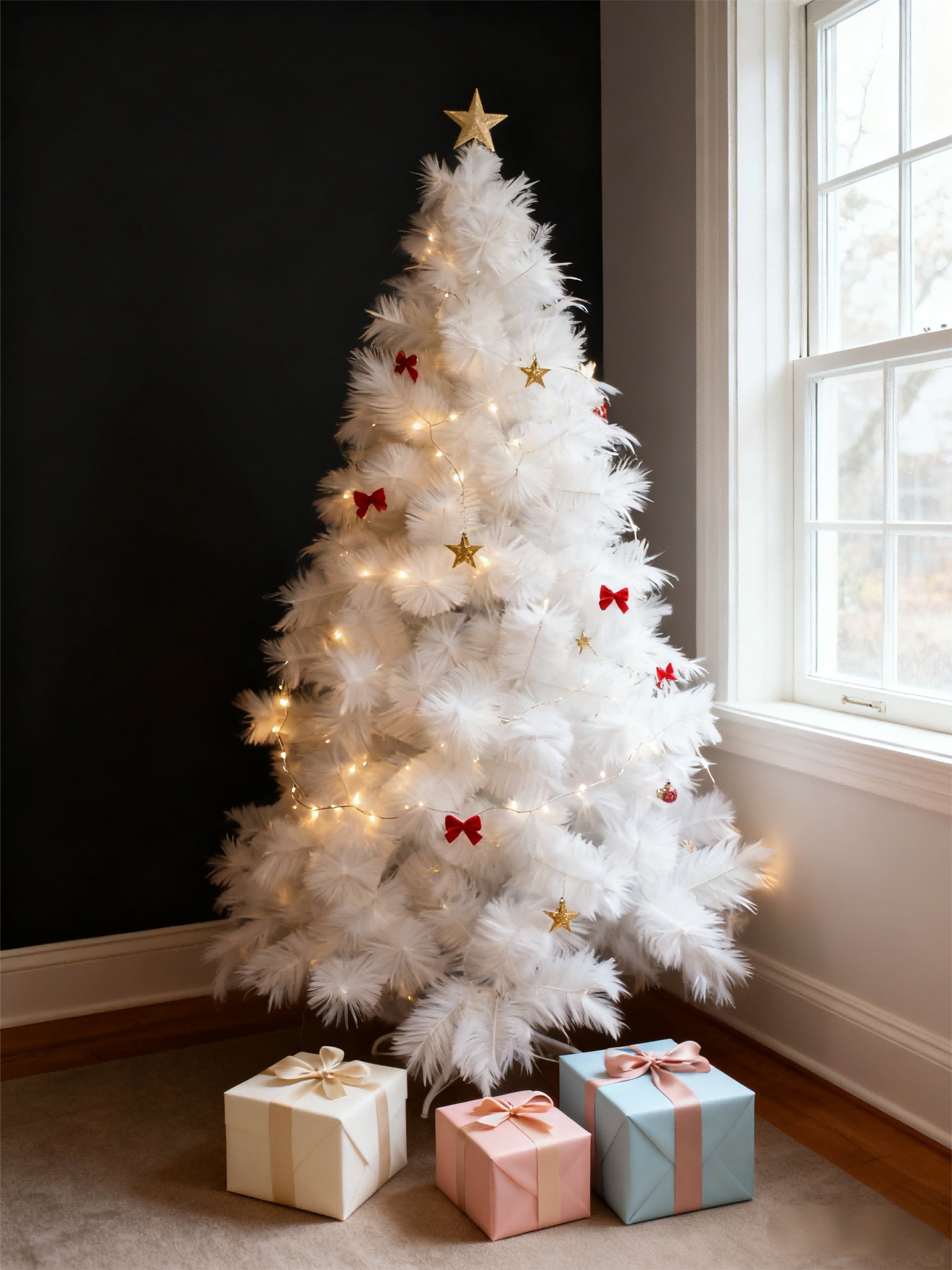 Árbol de Navidad PartyGo White 142 con agujas de pino (150 cm)