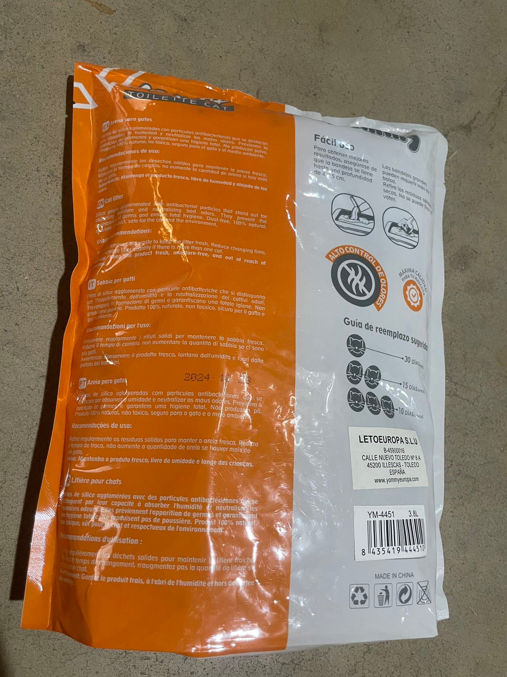 Arena para gatos Crystal de 3,8 l