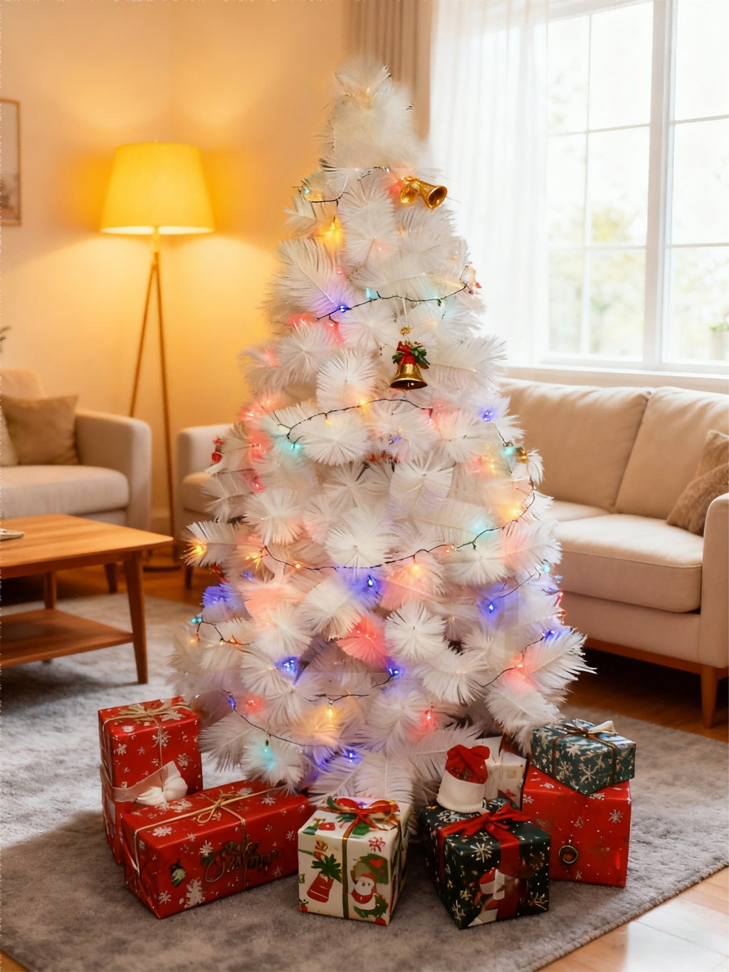 Árbol de Navidad PartyGo White 142 con agujas de pino (150 cm)