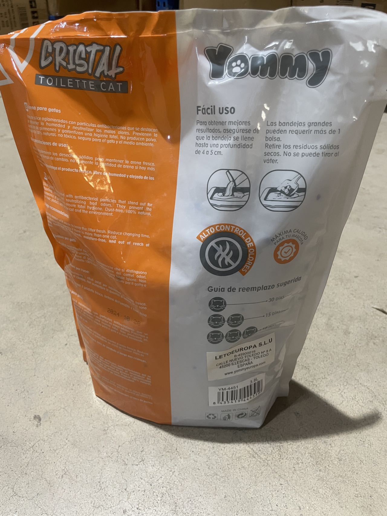 Arena para gatos Crystal de 3,8 l