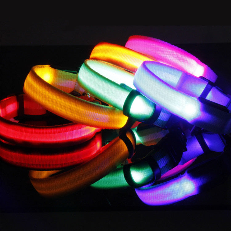 Collar luminoso LED para perros – Seguridad y visibilidad nocturna