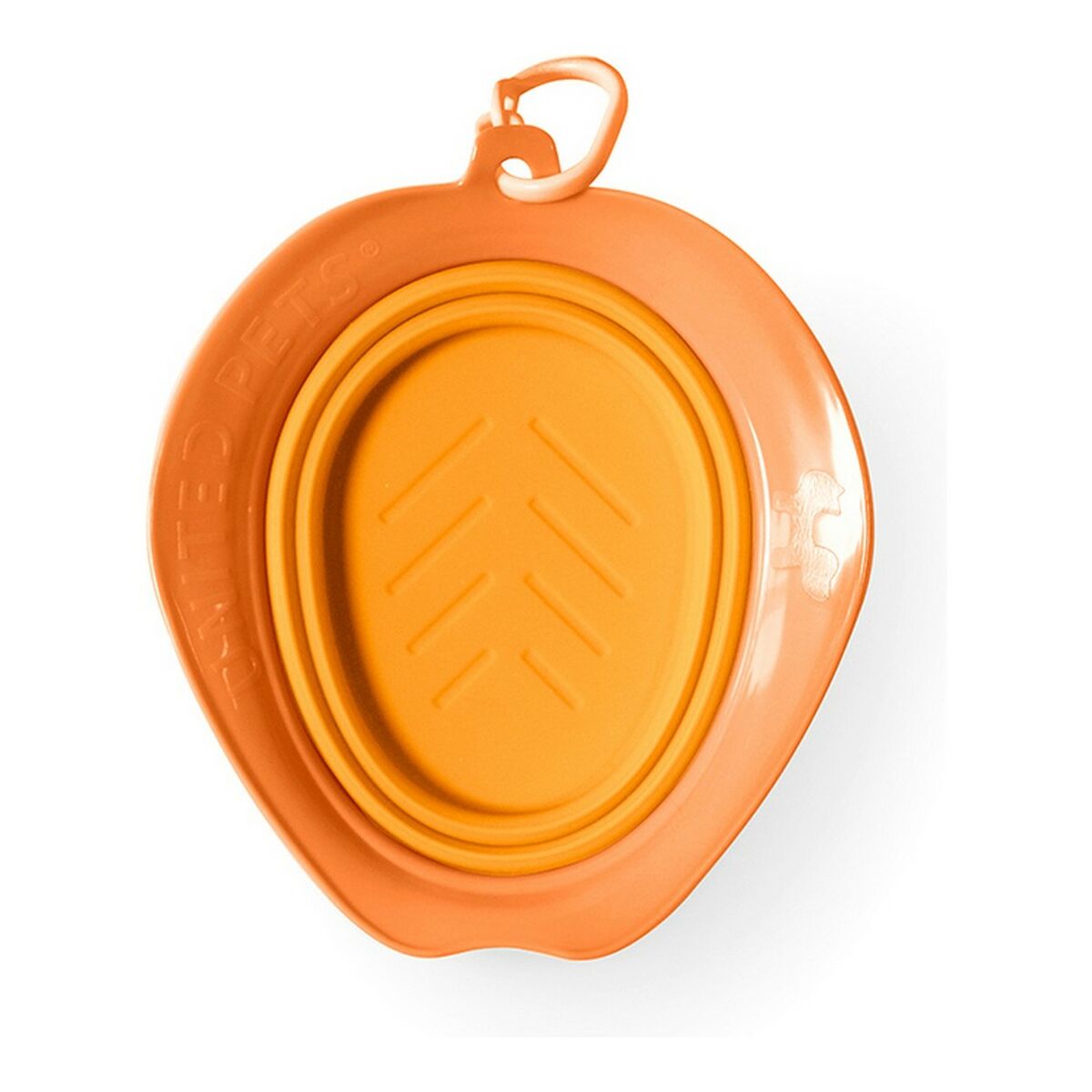 Bebedero portátil para mascotas United Pets Leaf naranja