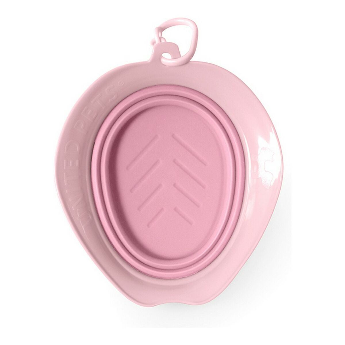 Bebedero portátil para mascotas United Pets Leaf – Rosa