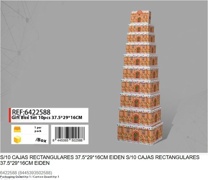 Juego De Cajas De Regalo De Navidad 10 Piezas