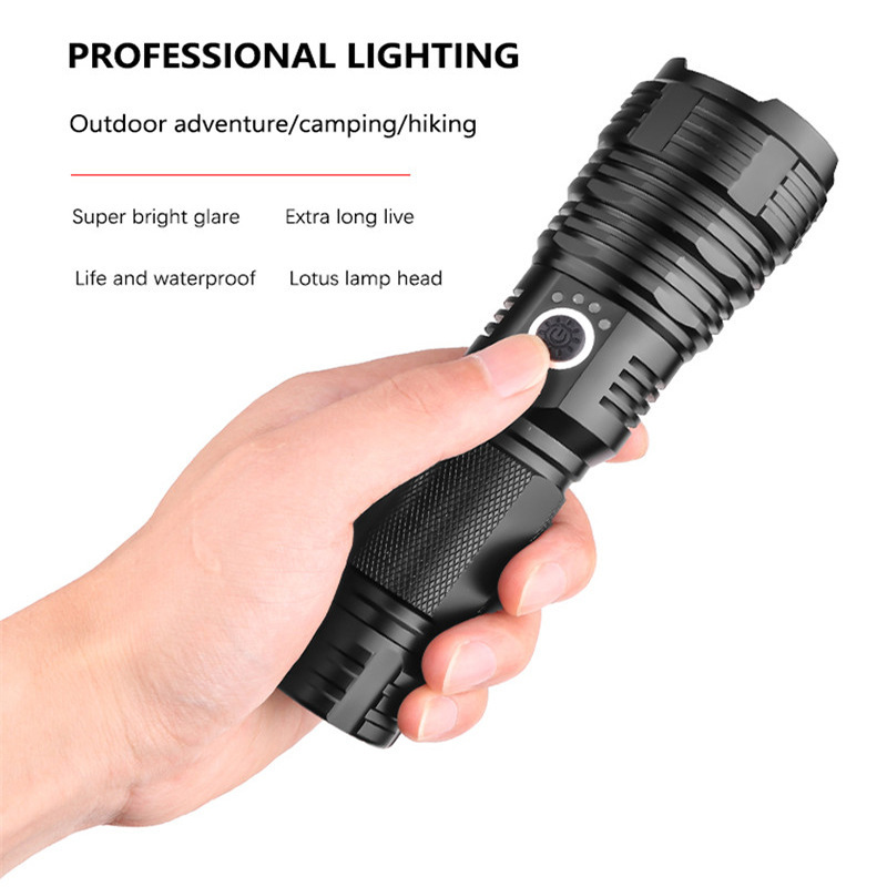 Linterna LED táctica recargable de alta potencia P70 - Imagen 3