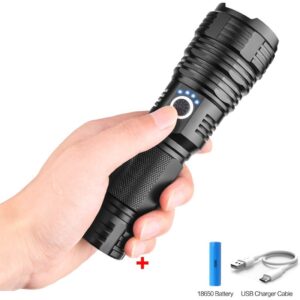Linterna LED táctica recargable de alta potencia P70